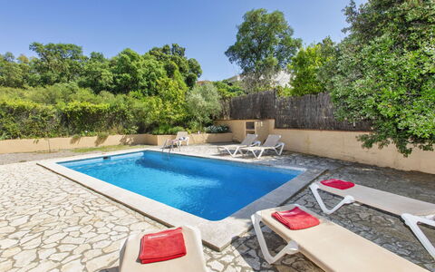 Mas Pere: L'Eau, Propriété, Ciel, Piscine, Plante, Ombre, Arbre, Mobilier De Jardin, Rectangle, Herbe