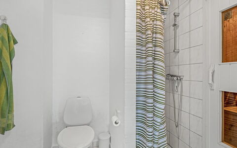 Nikolce - 300M to the Fjord: Mur, Siège De Toilette, Luminaire Plomberie, Sol, Sol, Salle De Bains, Toilette, Design Intérieur, Rideau De Douche, Lavabo