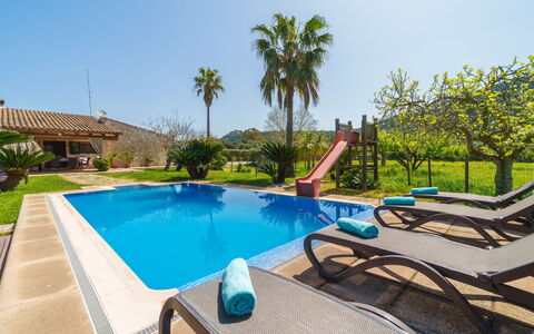 Paratge de Fangar: Piscine, Bleu, Recours, Loisir, Eco Hôtel, Mobilier De Jardin, Biens, Hacienda, Ombre, Aménagement Paysager