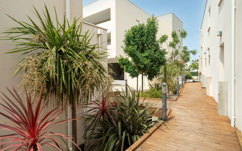 La Dune: Zone Résidentielle, Appartement, Ombre, Conception, Aménagement Paysager, Balcon, Passerelle