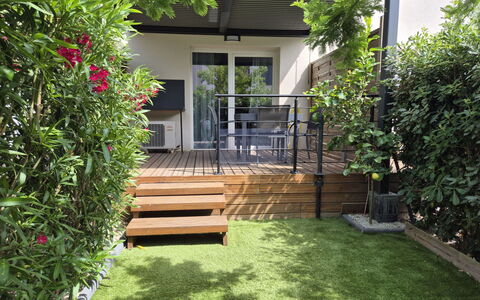 La Dune: Jardin, Arbuste, Ombre, Arrière-Cour, Cour, Aménagement Paysager, Cour, Pelouse, Eco Hôtel