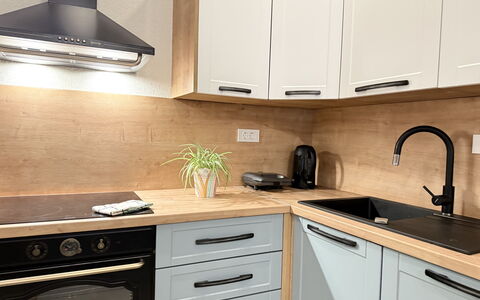 Casa Rossa Ac, Wifi, Prodol - Croazia: Cuisine, Appareil De Cuisine, Comptoir, Principaux Appliance, Cabinetry, Électroménager, Meubles, Bois, Cuisinière, Design Intérieur