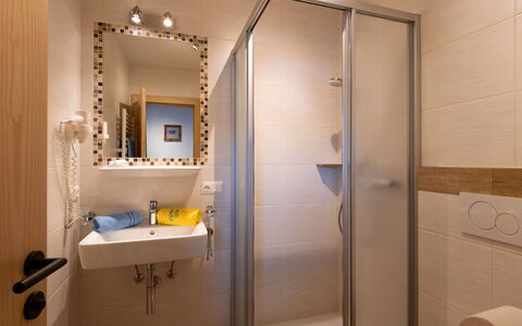 Niederau 26: Salle De Bains, Design Intérieur, Luminaire Plomberie, Mur, Sol, Sol, Bois, Lavabo, Miroir, Évier