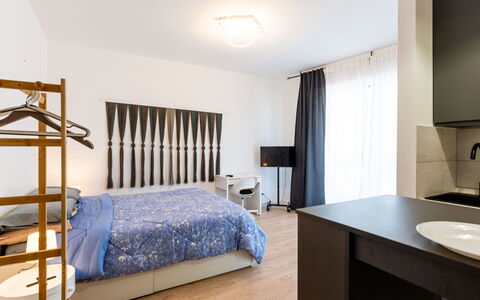 Modern Studio Nest: Zone Résidentielle, Arbuste, Toit, Domicile, Chalet, Allée, Biens, Siding, Aménagement Paysager, Cour
