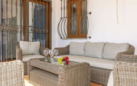 Hacienda Azahar: Mobilier De Jardin, Jardin, Tableau De Plein Air, Chaise, Ombre, Aménagement Paysager, Arrière-Cour, Cour, Eco Hôtel, Table Cuisine Et Salle A Manger