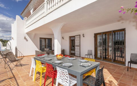 Hacienda Azahar: Mobilier De Jardin, Jardin, Tableau De Plein Air, Chaise, Ombre, Aménagement Paysager, Arrière-Cour, Cour, Eco Hôtel, Table Cuisine Et Salle A Manger