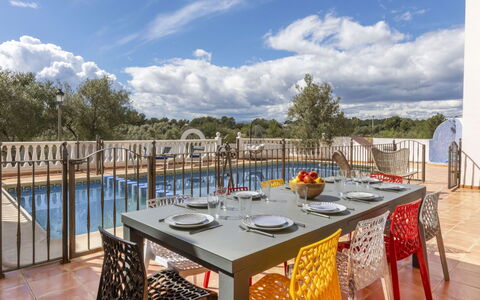 Hacienda Azahar: Mobilier De Jardin, Jardin, Tableau De Plein Air, Chaise, Ombre, Aménagement Paysager, Arrière-Cour, Cour, Eco Hôtel, Table Cuisine Et Salle A Manger