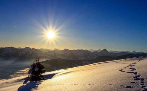 Wildschönau 714: Ciel, Soleil, Bleu, La Nature, L'Hiver, Montagnes Relief, Neige, Montagne, Lever Du Soleil