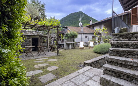Il Glicine: Arbuste, Zone Résidentielle, Domicile, Biens, Jardin, Pelouse, Aménagement Paysager, Cour, Manoir, Villa
