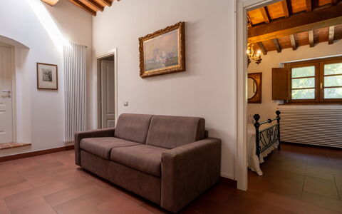 Tenuta i Mandorli, Pool, Wifi, Peccioli: Meubles, Design Intérieur, Sol, Mur, Bois, Sol, Plafond, Canapé, Pièce, Salon
