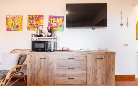 Appartamento Sala: Mer, Côte, Plage, Océan, Ombre, Balcon, Planche, Mobilier De Jardin