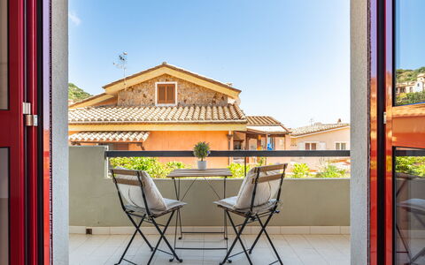 Appartamento Sala: Mer, Côte, Plage, Océan, Ombre, Balcon, Planche, Mobilier De Jardin