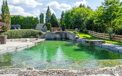 Oase im Grünen: Jardin, Piscine, Caractéristique De L'Eau, Aménagement Paysager, Étang, Conception, Arrière-Cour, Miroir D'Eau, Recours, Eco Hôtel
