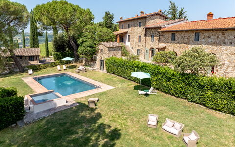 Passignano: Biens, Piscine, Manoir, Villa, Jardin, Hacienda, Aménagement Paysager, Cour, Ferme, Arrière-Cour