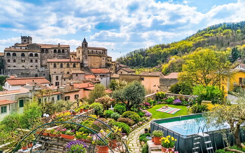 Dimora Lucretili: Architecture, Arbuste, Maison, Jardin, Balcon, Pot De Fleur, Printemps, Appartement, Hacienda