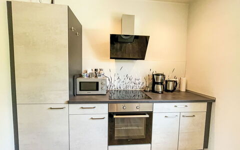Stadtwohnung in Pirna: Comptoir, Appareil De Cuisine, Sol, Cuisine, Cabinetry, Principaux Appliance, Électroménager, Design Intérieur, Sol, Meubles