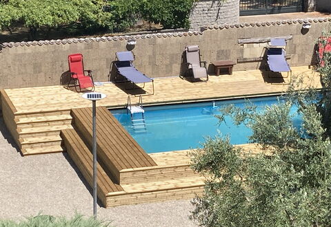 Villa Ginevra: Piscine, Bois, Mobilier De Jardin, Composite, Balancelle, Loisir, Ombre, Jardin, Recours, Tache De Bois