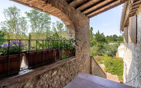 Casa La Cedrina, Pool, Lornano: Mur, Brique, Mur De Pierre, Brickwork, Jardin, Hacienda, Plante D'Appartement, Arrière-Cour, Balcon, Pot De Fleur