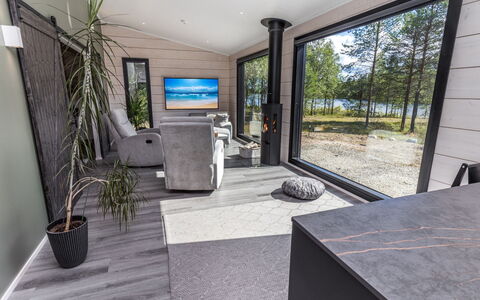 Villa Usva: Bois, Parquet, Salon, Dur, Siding, L'Hiver, Planche, Plate-Forme, Cabane En Rondins
