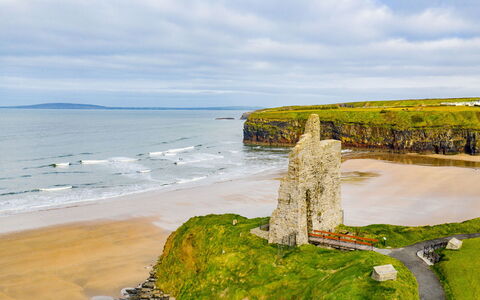 Ballybunion(Tr4) Hc No 27: Côte, Roche, Mer, Cotiers Et Relief Océaniques, Paysage Naturel, Terrain, Horizon, Océan, Promontoire