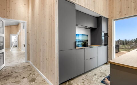 Gillis - 1Km from the Sea: Sol, Bois, Sol, Plafond, Design Intérieur, Parquet, Cuisine, Composite, Comptoir, Dur
