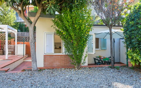 La Casetta: Jardin, Ombre, Arrière-Cour, Cour, Aménagement Paysager, Cour, Passerelle, Allée, Plante D'Appartement, Pot De Fleur