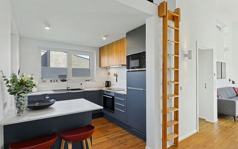 Lille Klit (325): Meubles, Sol, Design Intérieur, Cuisine, Bois, Sol, Plafond, Comptoir, Cabinetry, Pièce