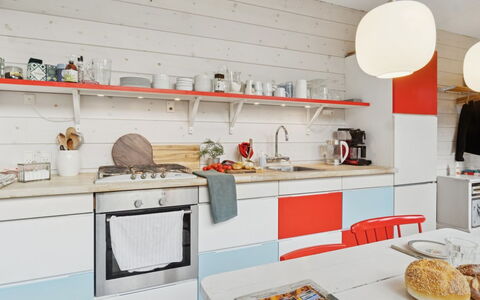 Ellenora - 1.7Km from the Sea: Cuisine, Design Intérieur, Meubles, Comptoir, Sol, Appareil De Cuisine, Plafond, Principaux Appliance, Pièce, Éclairage