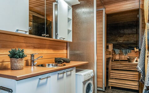 Tunturin Villa Pipo: Bois, Sol, Design Intérieur, Sol, Principaux Appliance, Luminaire Plomberie, Comptoir, Plafond, Cuisine, Pièce