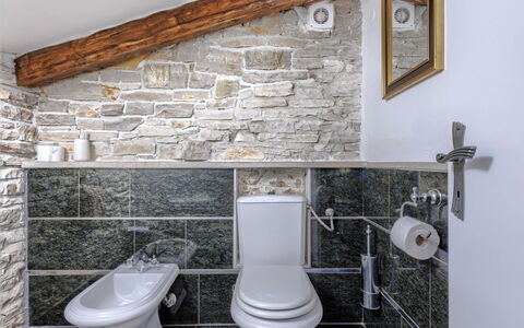 Golden Roots: Mur, Luminaire Plomberie, Siège De Toilette, Salle De Bains, Robinet, Design Intérieur, Sol, Plomberie, Tuile, Évier