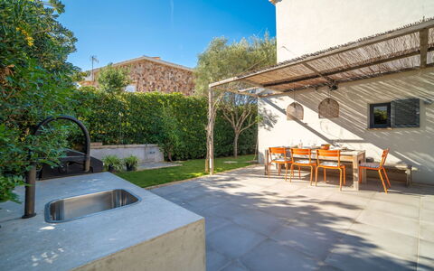 Can Popi: Composite, Mobilier De Jardin, Jardin, Ombre, Arrière-Cour, Piscine, Aménagement Paysager, Béton, Biens, Chaise