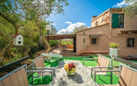 Sa Torreta: Domicile, Jardin, Biens, Arrière-Cour, Aménagement Paysager, Hacienda, Cour, Ombre, Eco Hôtel, Villa