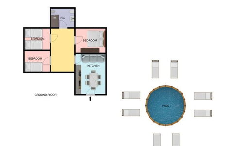 Villa Altavista: Conception, Salon