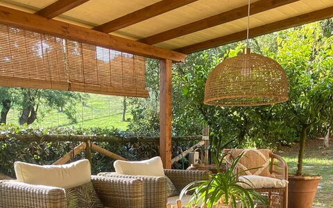 Podere la Botte, Pool, Lari: Bois, Osier, Meubles, Mobilier De Jardin, Ombre, Pot De Fleur, Plafond, Matériau Naturel, Tache De Bois, Jardin