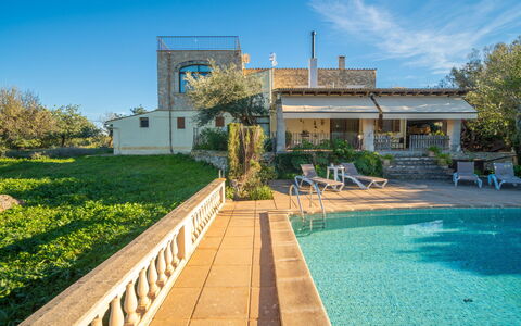 Son Estaras Ii: Arbuste, Biens, Hacienda, Ferme, Villa, Aménagement Paysager, Manoir, Cour, Piscine, Maison Historique