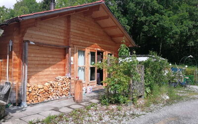 Chalet Blockhaus auf Camping
