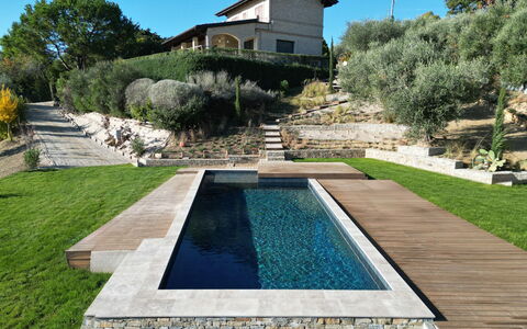 Villa Carciofa: Piscine, Composite, Jardin, Caractéristique De L'Eau, Aménagement Paysager, Arrière-Cour