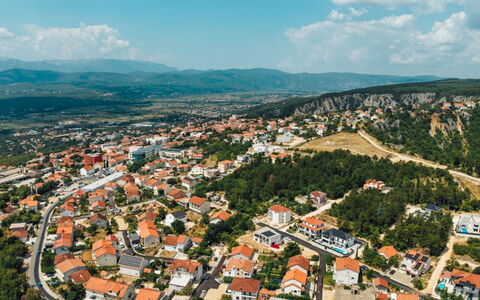 Villa Budimir: Zone Résidentielle, Zone Urbaine, Vue Du Ciel, Photographie Aérienne, Ville, Banlieue, Paysage, Quartier, Ville, Horizon