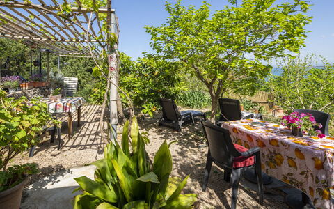La Torre sul Ponte, Seaview, Garden: Vert, Arbuste, Meubles, Jardin, Table, Mobilier De Jardin, Chaise, Tableau De Plein Air, Printemps
