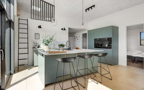 Marten - 500M from the Sea: Meubles, Design Intérieur, Cuisine, Sol, Luminaire, Sol, Comptoir, Plafond, Chaise, Table Cuisine Et Salle A Manger