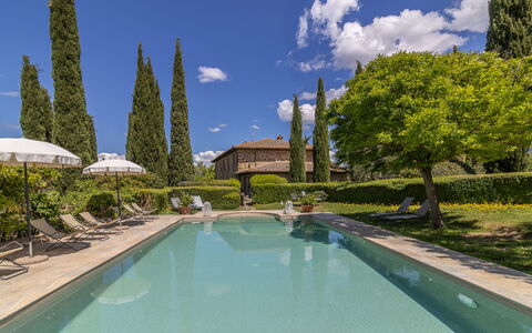 Podere Peteglia: Arbuste, Jardin, Piscine, Haie, Aménagement Paysager, Biens, Hacienda, Eco Hôtel, Villa, Cour