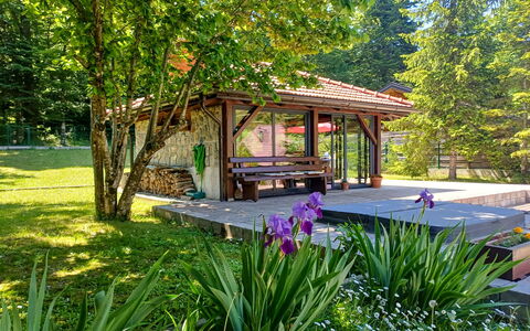 Chalet Relax: Bois, Jardin, Toit, Chalet, Batiments Jardin, Ombre, Couverture De Sol, Structure En Plein Air, Aménagement Paysager, Conception