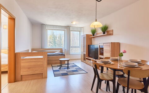Harrachov Resident a: Design Intérieur, Meubles, Sol, Sol, Bois, Plafond, Pièce, Appartement, Éclairage, Table