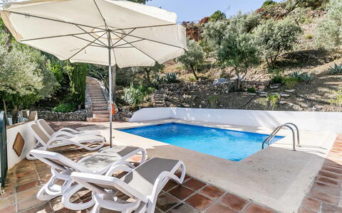 Hacienda Competa: Piscine, Mobilier De Jardin, Recours, Dalle, Balancelle, Parapluie, Eco Hôtel, Chaise, Aménagement Paysager, Patio