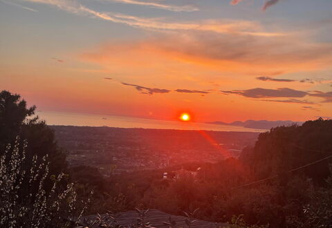 Villa Il Giardino: Ciel, Soleil, Afterglow, Jour, La Nature, Horizon, Le Coucher Du Soleil, Orange, Crépuscule, Branche