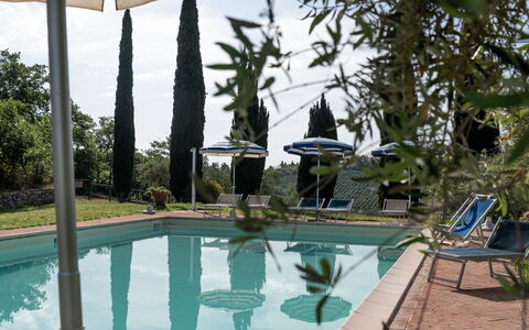 Podere le Lune with Pool, San Gimignano: Piscine, Recours, Mobilier De Jardin, Loisir, Eco Hôtel, Pot De Fleur, Balancelle, Ombre, Hacienda, Aménagement Paysager