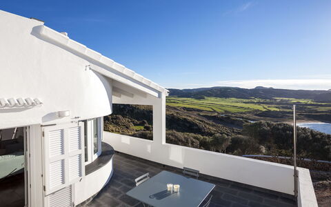 Sa Blanca: Ombre, Appartement, Balcon, Aménagement Paysager, Cour, Mobilier De Jardin, Villa
