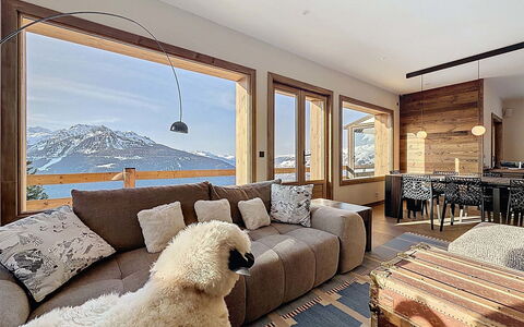 Chalet Shangri-La: Meubles, Domicile, Canapé, Salon, Chaise, Dur, Tache De Bois, Glacial Relief, Cabane En Rondins