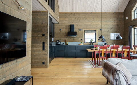 Fjällhemmet: Bois, Chalet, Domicile, Maison, Toit, Siding, L'Hiver, Neige, Gelé, Pente