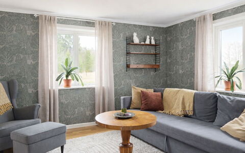 Hönetorpet: Meubles, Design Intérieur, Sol, Bois, Sol, Textile, Salon, Pièce, Table, Éclairage